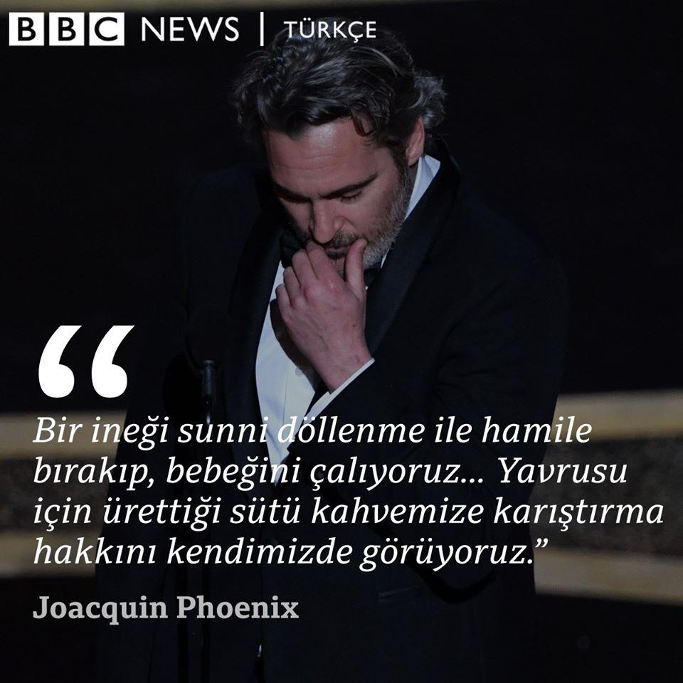 Joker ile en iyi erkek oyuncu Oscar’ını kazanan Joaquin Phoenix teşekkür konuşması 2019