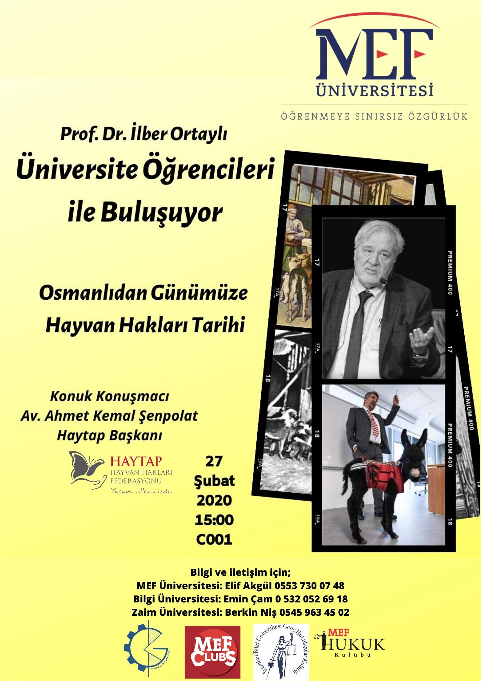 İlber Ortaylı ve Ahmet Kemal Şenpolat ile Osmanlı’dan Günümüze Hayvan Hakları Tarihi Konferansı