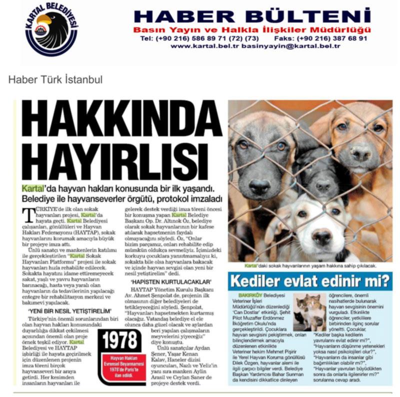 (*) HAYTAP ve Kartal Belediyesi Türkiye’de Bir İlke İmza Atıyor