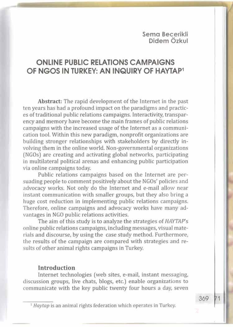 An Article  About HAYTAP in Faculty Of Journalism Of Lomonosov Moscow State University Book