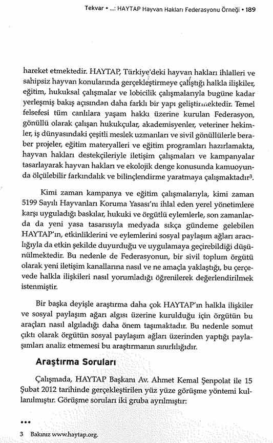 Ankara Üniversitesi İletişim Araştırmaları’nda HAYTAP’ın Halkla İlişkiler ve Sosyal Medya Algısına İlişkin Makale